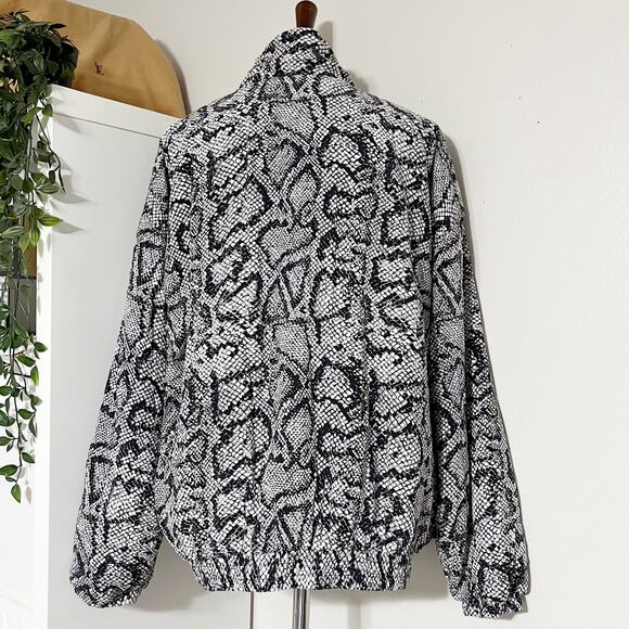 Urban Outfitters Black & White Nathan Animal Print Full Zip Jacket Size Large - Picture 6 of 12